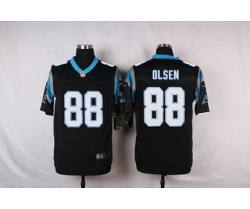 nike nfl jerseys carolina panthers #88 olsen black[Elite]