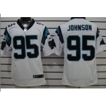 nike nfl jerseys carolina panthers #95 johnson white[Elite]