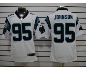 nike nfl jerseys carolina panthers #95 johnson white[Elite]