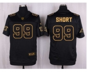 nike nfl jerseys carolina panthers #99 kawann short black gold collection[Elite]