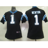 Nike women nfl jerseys Carolina Panthers #1 newton black[nike]