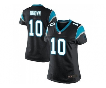 Women Nike Carolina Panthers #10 Corey Brown Black Team Color Stitched Jersey