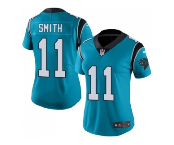 Women Nike Carolina Panthers #11 Torrey Smith Blue Alternate Stitched NFL Vapor Untouchable Limited Jersey