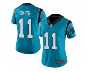 Women Nike Carolina Panthers #11 Torrey Smith Blue Stitched NFL Limited Rush Jersey