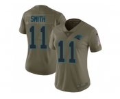 Women Nike Carolina Panthers #11 Torrey Smith Olive Stitched NFL Limited 2017 Salute to Service Jersey