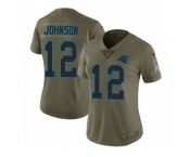 Women Nike Carolina Panthers #12 Charles Johnson Limited Olive 2017 Salute to Service NFL Jersey