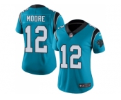 Women Nike Carolina Panthers #12 DJ Moore Blue Alternate Stitched NFL Vapor Untouchable Limited Jersey