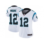 Women Nike Carolina Panthers #12 DJ Moore White Stitched NFL Vapor Untouchable Limited Jersey