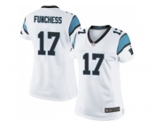 Women Nike Carolina Panthers #17 Devin Funchess Black Team Color Stitched white Jersey