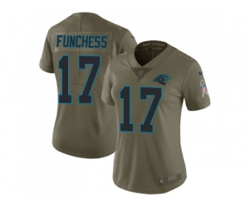 Women Nike Carolina Panthers #17 Devin Funchess Olive Stitched NFL Limited 2017 Salute to Service Jersey