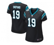 Women Nike Carolina Panthers #19 Russell Shepard Game Black Team Color NFL Jersey