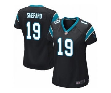 Women Nike Carolina Panthers #19 Russell Shepard Game Black Team Color NFL Jersey