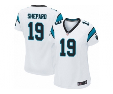 Women Nike Carolina Panthers #19 Russell Shepard Game White NFL Jersey