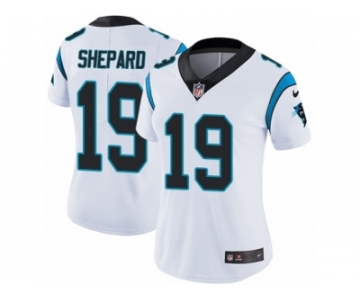 Women Nike Carolina Panthers #19 Russell Shepard White Vapor Untouchable Limited Player NFL Jersey