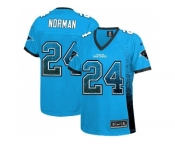 Women Nike Carolina Panthers #24 Josh Norman Blue JerseyS(Drift Fashion)