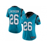 Women Nike Carolina Panthers #26 Donte Jackson Blue Stitched NFL Limited Rush Jersey