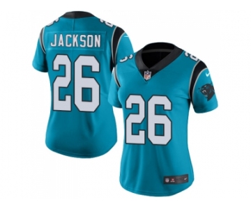 Women Nike Carolina Panthers #26 Donte Jackson Blue Stitched NFL Limited Rush Jersey