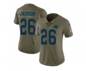 Women Nike Carolina Panthers #26 Donte Jackson Olive Stitched NFL Limited 2017 Salute to Service Jersey