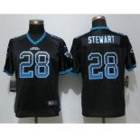 Women Nike Carolina Panthers #28 Jonathan Stewart Drift Fashion Black Jerseys