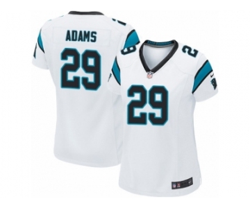 Women Nike Carolina Panthers #29 Mike Adams Game White NFL Jersey