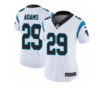 Women Nike Carolina Panthers #29 Mike Adams White Vapor Untouchable Limited Player NFL Jersey