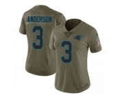 Women Nike Carolina Panthers #3 Derek Anderson Limited Olive 2017 Salute to Service NFL Jersey