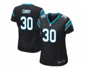 Women Nike Carolina Panthers #30 Stephen Curry Black Team Color Stitched NFL Jersey