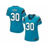 Women Nike Carolina Panthers #30 Stephen Curry Blue Alternate Stitched NFL Jersey