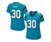 Women Nike Carolina Panthers #30 Stephen Curry Blue Alternate Stitched NFL Jersey