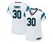 Women Nike Carolina Panthers #30 Stephen Curry White Stitched NFL Elite Jersey