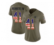 Women Nike Carolina Panthers #41 Captain Munnerlyn Limited Olive USA Flag 2017 Salute to Service NFL Jersey