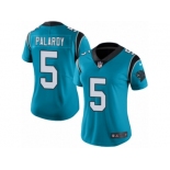 Women Nike Carolina Panthers #5 Michael Palardy Limited Blue Rush Vapor Untouchable NFL Jersey