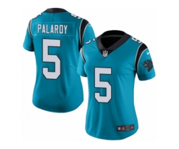 Women Nike Carolina Panthers #5 Michael Palardy Limited Blue Rush Vapor Untouchable NFL Jersey