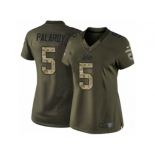 Women Nike Carolina Panthers #5 Michael Palardy Limited Green Salute to Service NFL Jersey