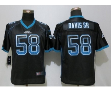 Women Nike Carolina Panthers #58 Thomas Davis Drift Fashion Black Jerseys