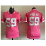 Women Nike Carolina Panthers #59 Luke Kuechly Pink Jerseys