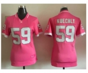 Women Nike Carolina Panthers #59 Luke Kuechly Pink Jerseys