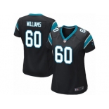 Women Nike Carolina Panthers #60 Daryl Williams Game Black Team Color NFL Jersey