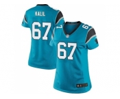 Women Nike Carolina Panthers #67 Ryan Kalil Black Team Color Stitched blue Jersey