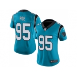 Women Nike Carolina Panthers #95 Dontari Poe Blue Stitched NFL Limited Rush Jersey