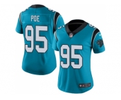 Women Nike Carolina Panthers #95 Dontari Poe Blue Stitched NFL Limited Rush Jersey