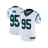 Women Nike Carolina Panthers #95 Dontari Poe White Stitched NFL Vapor Untouchable Limited Jersey