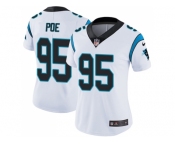 Women Nike Carolina Panthers #95 Dontari Poe White Stitched NFL Vapor Untouchable Limited Jersey