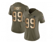 Women Nike Carolina Panthers #99 Kawann Short Limited Olive Gold 2017 Salute to Service NFL Jersey