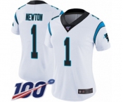 Women's Carolina Panthers #1 Cam Newton White Vapor Untouchable Limited Player 100th Season Football Jersey