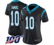 Women's Carolina Panthers #10 Curtis Samuel Black Team Color Vapor Untouchable Limited Player 100th Season Football Jersey