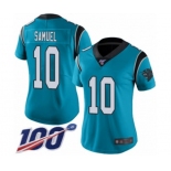 Women's Carolina Panthers #10 Curtis Samuel Blue Alternate Vapor Untouchable Limited Player 100th Season Football Jersey