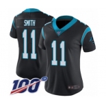 Women's Carolina Panthers #11 Torrey Smith Black Team Color Vapor Untouchable Limited Player 100th Season Football Jersey