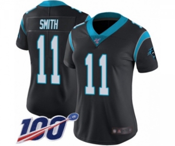 Women's Carolina Panthers #11 Torrey Smith Black Team Color Vapor Untouchable Limited Player 100th Season Football Jersey