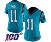 Women's Carolina Panthers #11 Torrey Smith Blue Alternate Vapor Untouchable Limited Player 100th Season Football Jersey